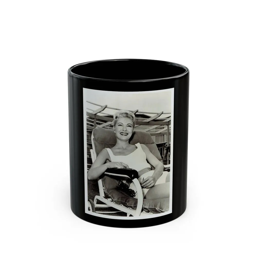 Lori Nelson #198 (Vintage Female Icon) Black Coffee Mug-11oz-Go Mug Yourself
