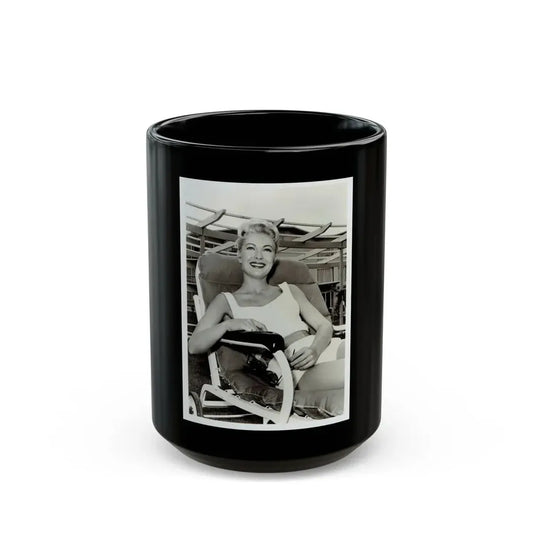 Lori Nelson #198 (Vintage Female Icon) Black Coffee Mug 15oz - Go Mug Yourself