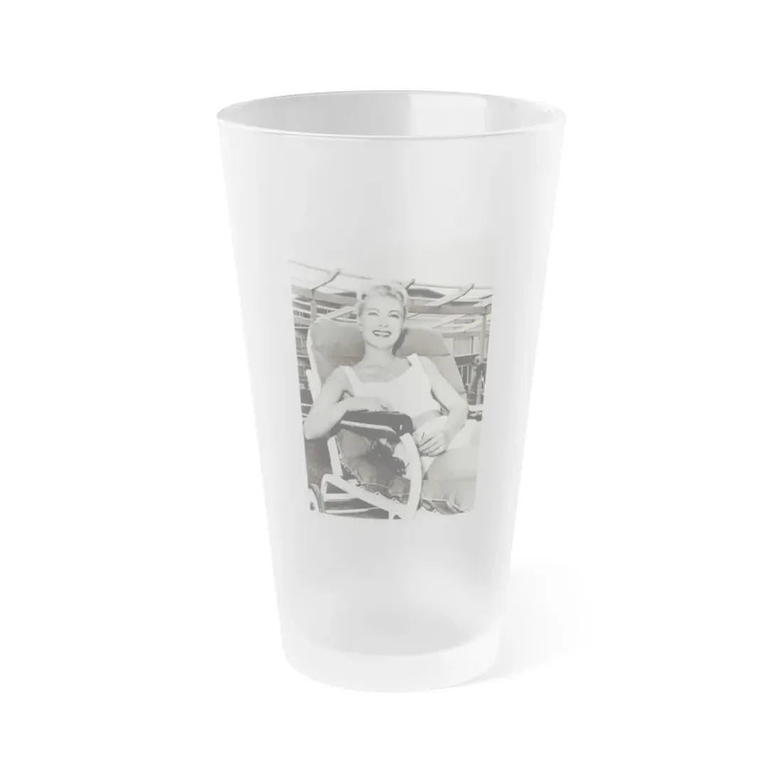 Lori Nelson #198 (Vintage Female Icon) Frosted Pint Glass 16oz 16oz Frosted - Go Mug Yourself