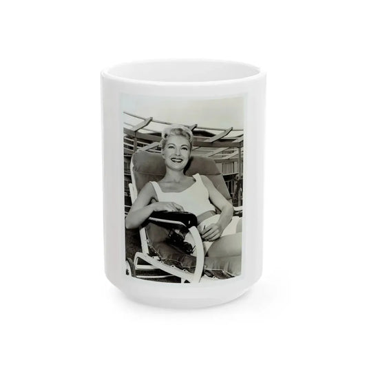 Lori Nelson #198 (Vintage Female Icon) White Coffee Mug 15oz - Go Mug Yourself