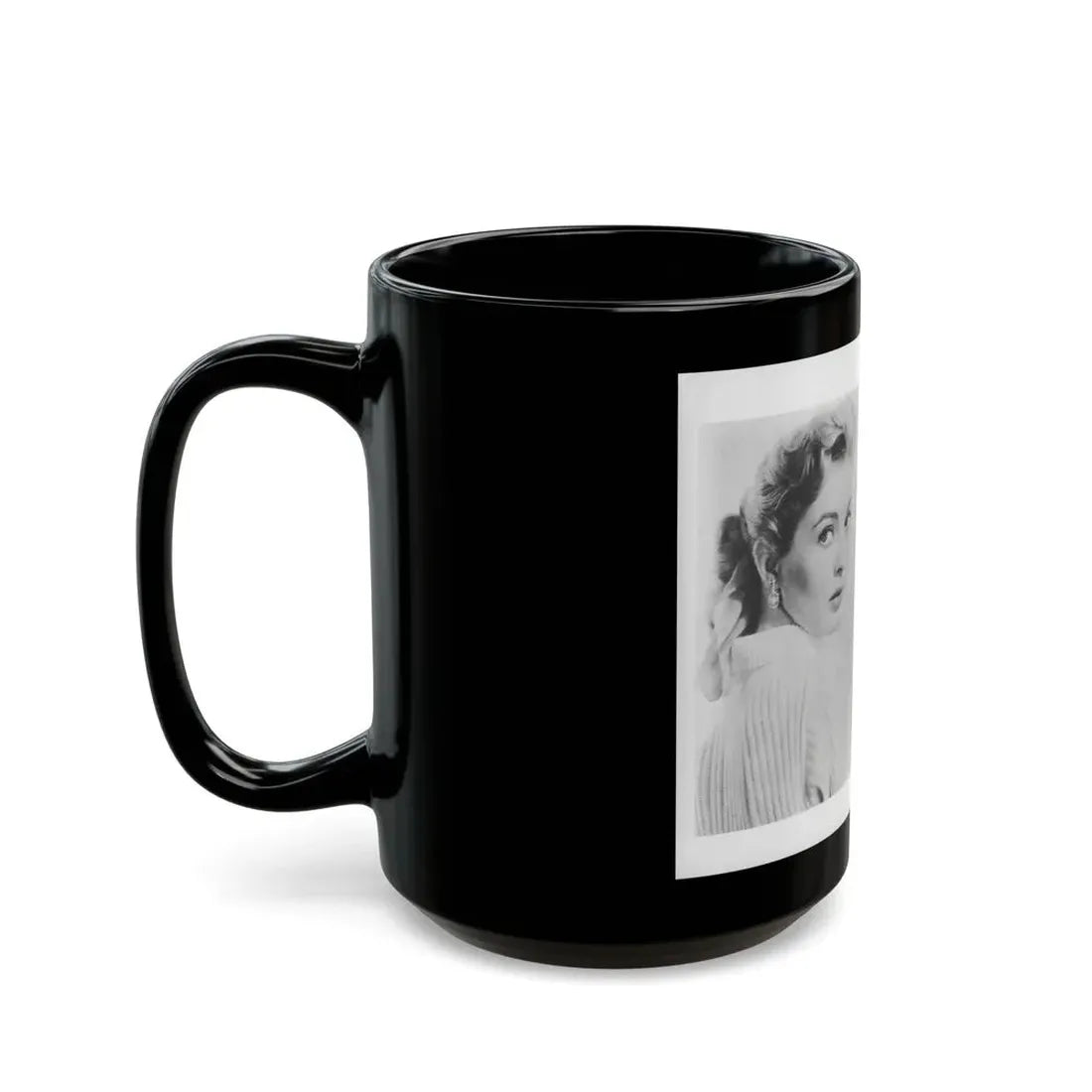 Lori Nelson #202 (Vintage Female Icon) Black Coffee Mug - Go Mug Yourself