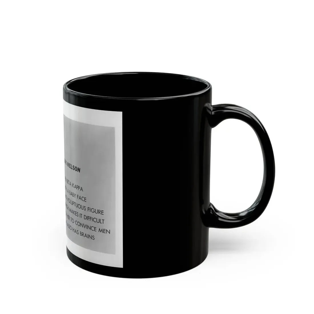 Lori Nelson #202 (Vintage Female Icon) Black Coffee Mug - Go Mug Yourself
