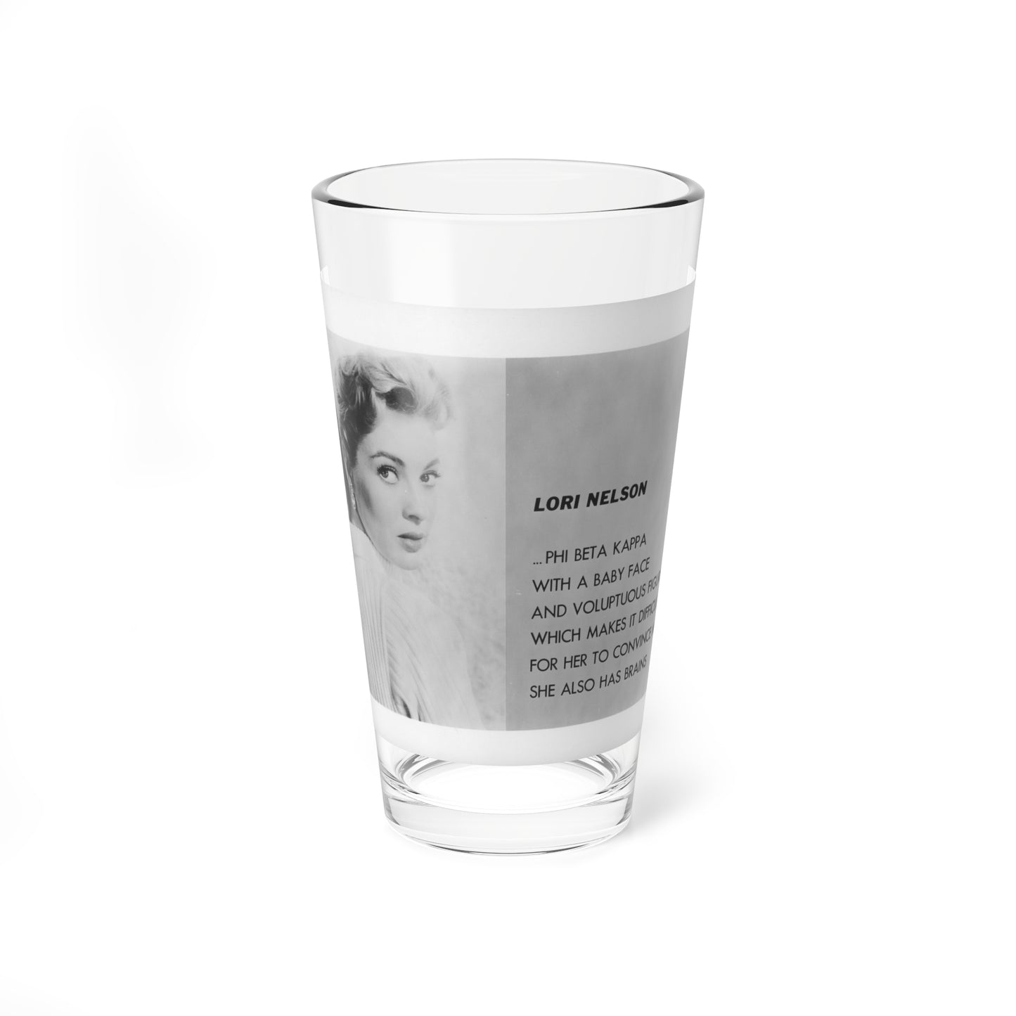 Lori Nelson #202 (Vintage Female Icon) Pint Glass 16oz-16oz-Go Mug Yourself