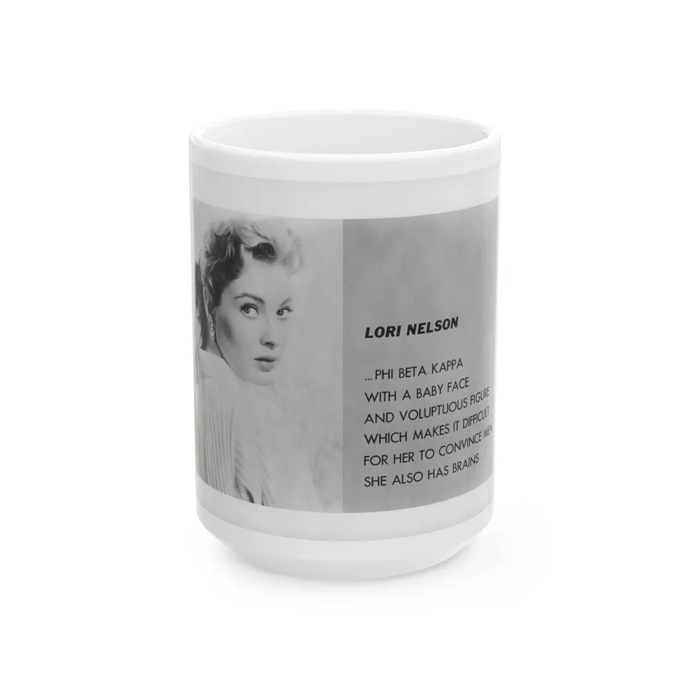 Lori Nelson #202 (Vintage Female Icon) White Coffee Mug-15oz-Go Mug Yourself