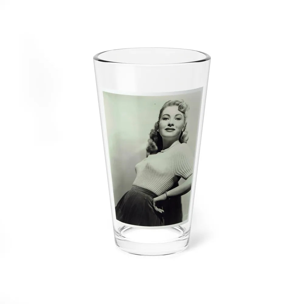 Lori Nelson #207 - B&W Glamour Dress Photo (Vintage Female Icon) Pint Glass 16oz 16oz - Go Mug Yourself