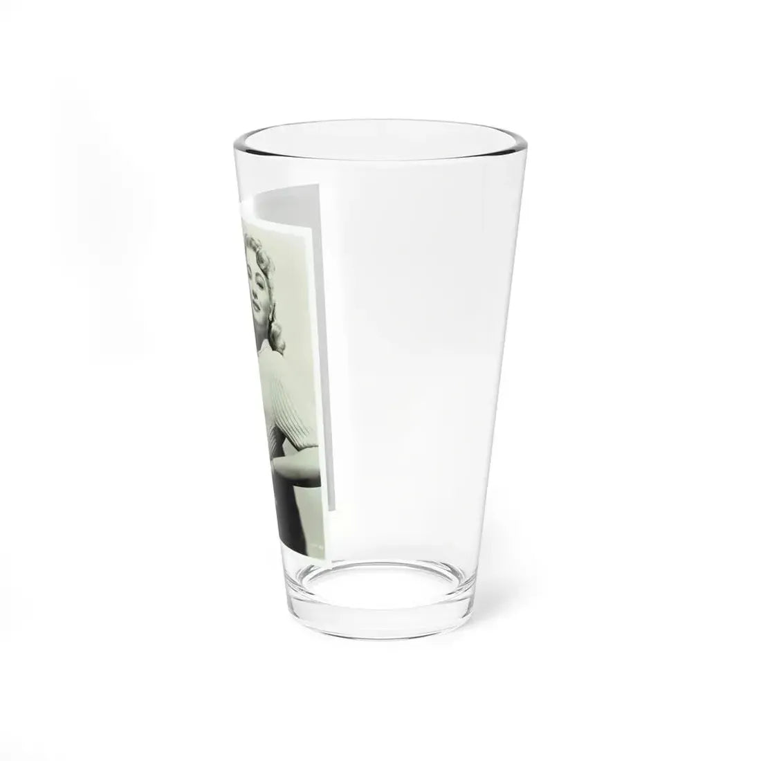 Lori Nelson #207 - B&W Glamour Dress Photo (Vintage Female Icon) Pint Glass 16oz - Go Mug Yourself