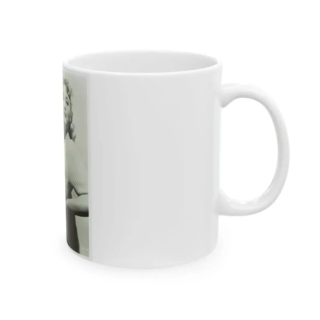 Lori Nelson #207 - B&W Glamour Dress Photo (Vintage Female Icon) White Coffee Mug - Go Mug Yourself