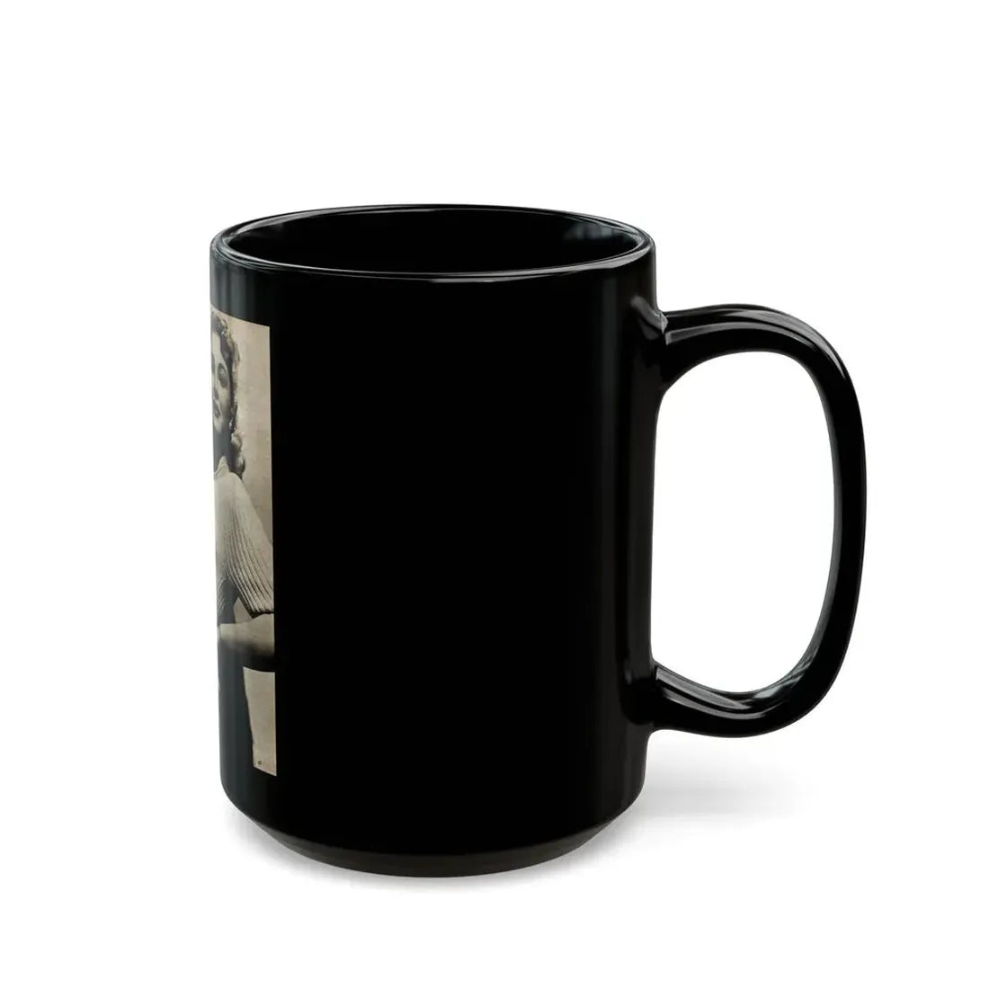 Lori Nelson #207 - B&W Glamour Dress Upper Body & Waist Photo (Vintage Female Icon) Black Coffee Mug - Go Mug Yourself