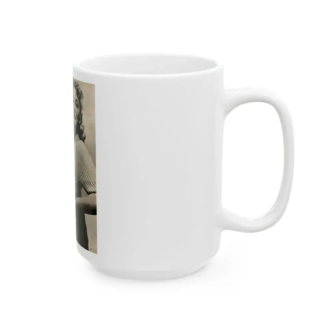 Lori Nelson #207 - B&W Glamour Dress Upper Body & Waist Photo (Vintage Female Icon) White Coffee Mug - Go Mug Yourself