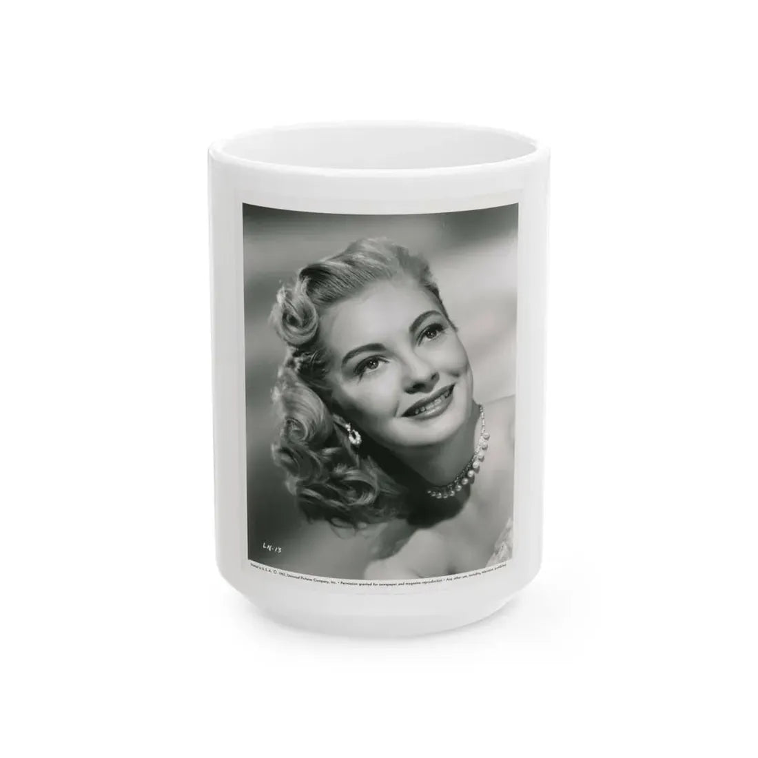 Lori Nelson #209 (Vintage Female Icon) White Coffee Mug 15oz - Go Mug Yourself