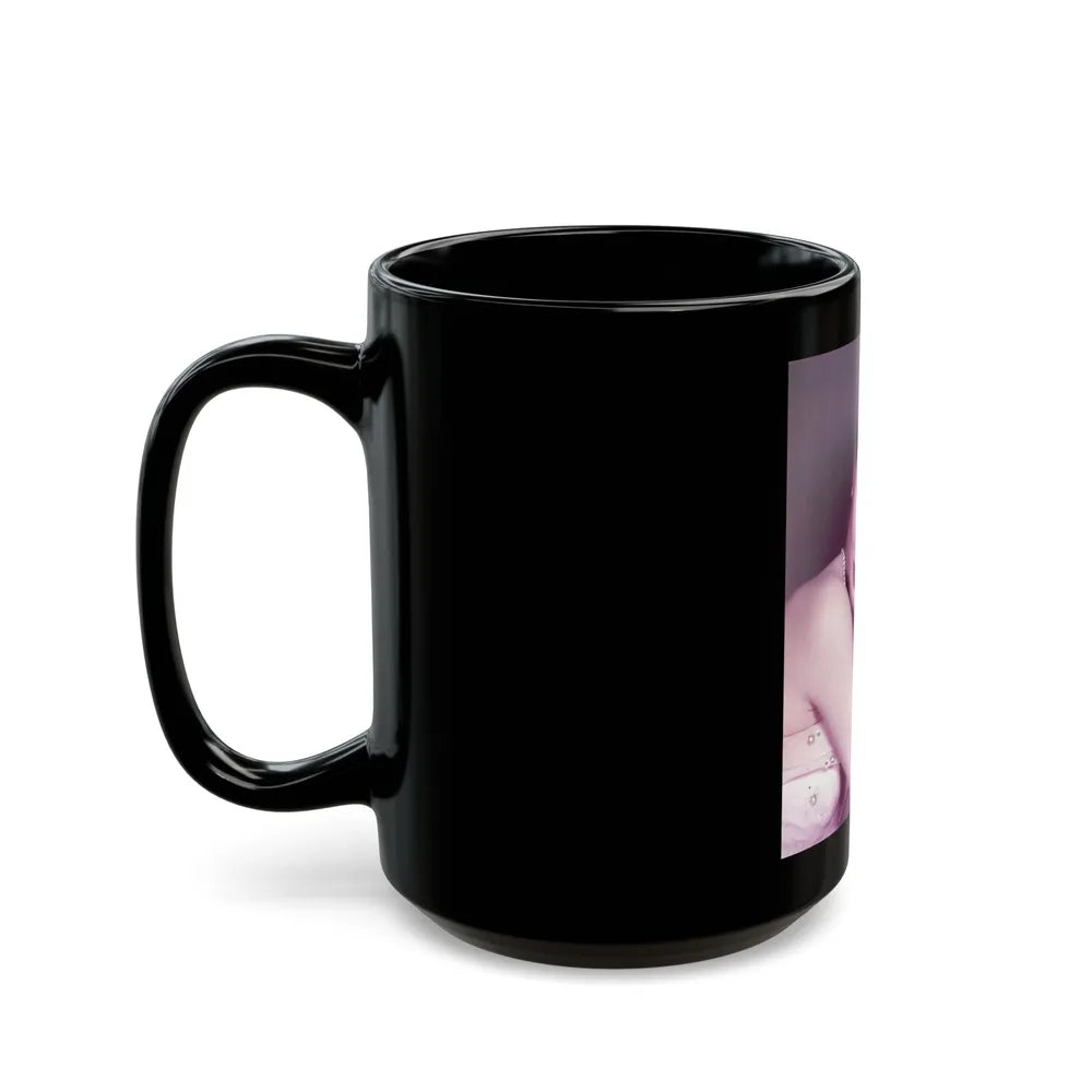 Lori Nelson #212 (Vintage Female Icon) Black Coffee Mug-Go Mug Yourself