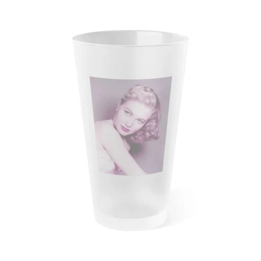 Lori Nelson #212 (Vintage Female Icon) Frosted Pint Glass 16oz 16oz Frosted - Go Mug Yourself