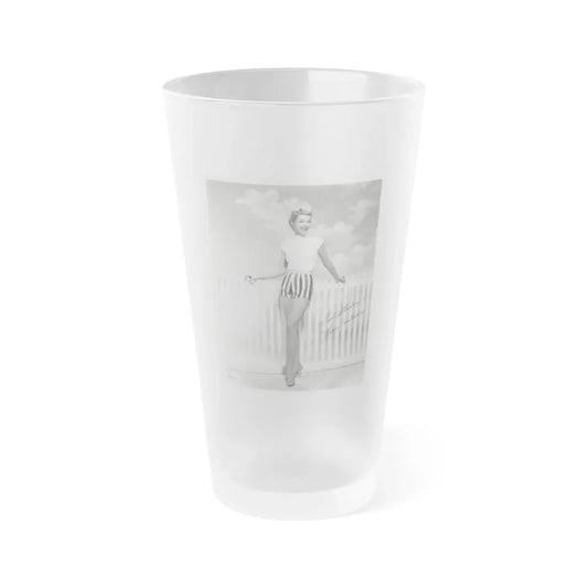Lori Nelson #214 (Vintage Female Icon) Frosted Pint Glass 16oz 16oz Frosted - Go Mug Yourself