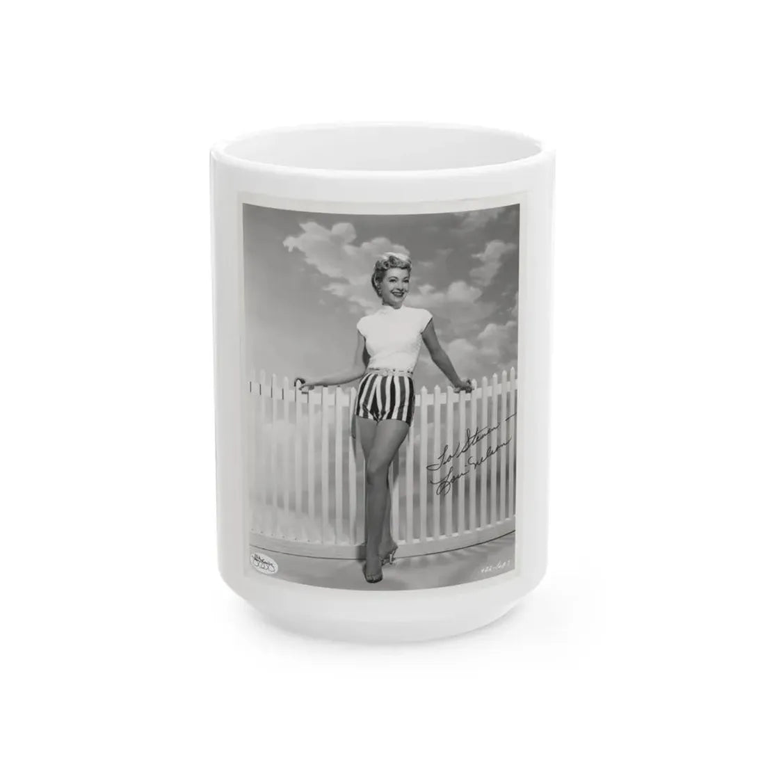 Lori Nelson #214 (Vintage Female Icon) White Coffee Mug 15oz - Go Mug Yourself