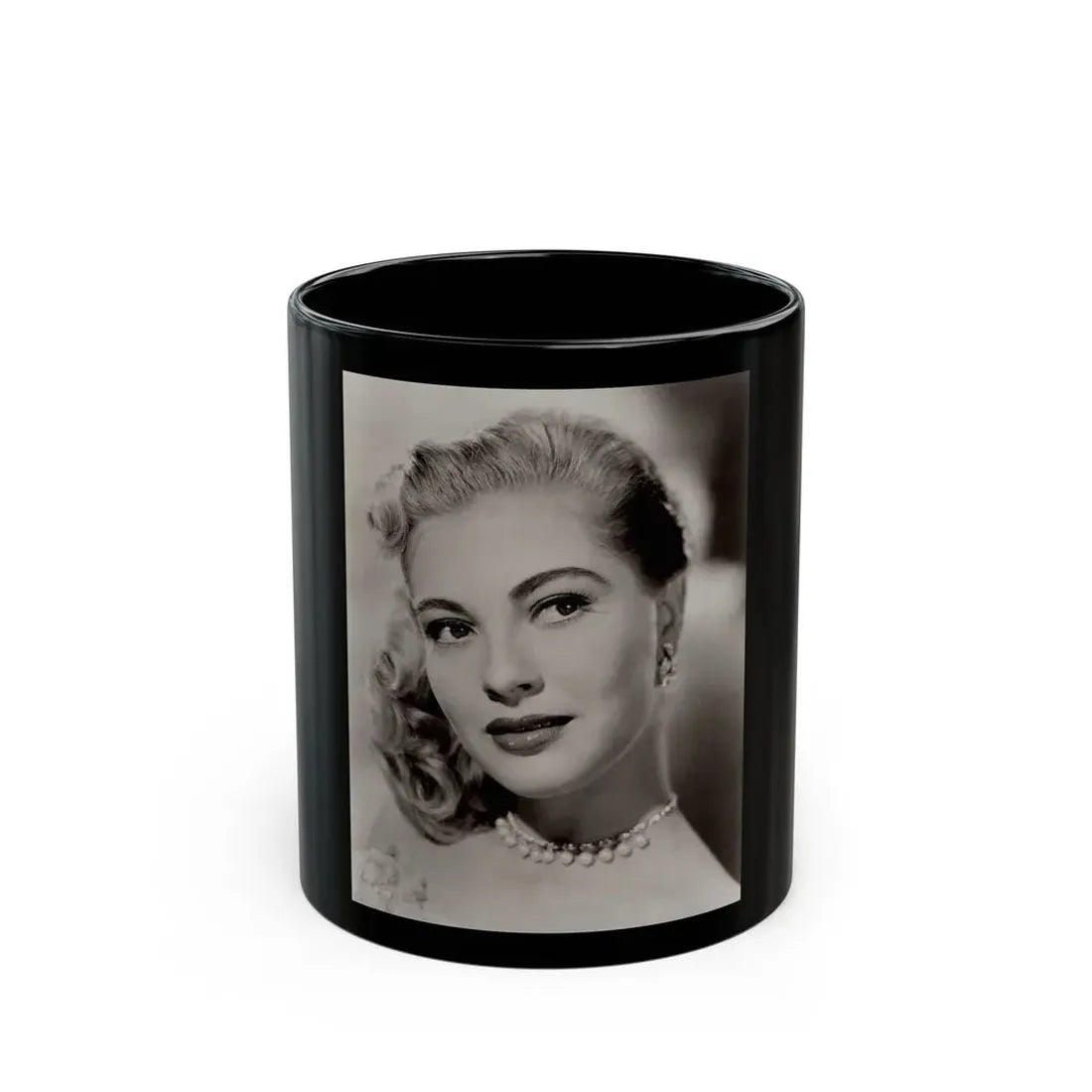 Lori Nelson #217 (Vintage Female Icon) Black Coffee Mug 11oz - Go Mug Yourself