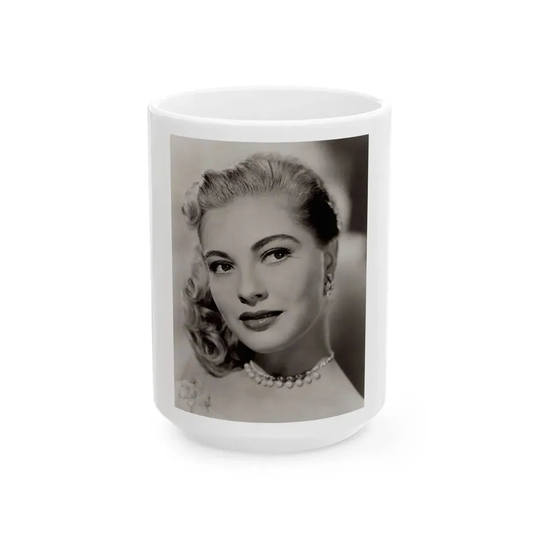 Lori Nelson #217 (Vintage Female Icon) White Coffee Mug 15oz - Go Mug Yourself
