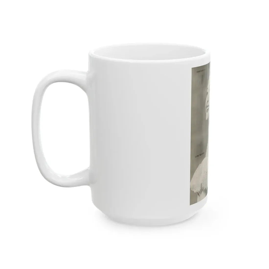 Lori Nelson #222 - Vintage B&W 8x10.5 Photo Glamour Head & Shoulder Shot Circa 1950's (Vintage Female Icon) White Coffee Mug - Go Mug Yourself