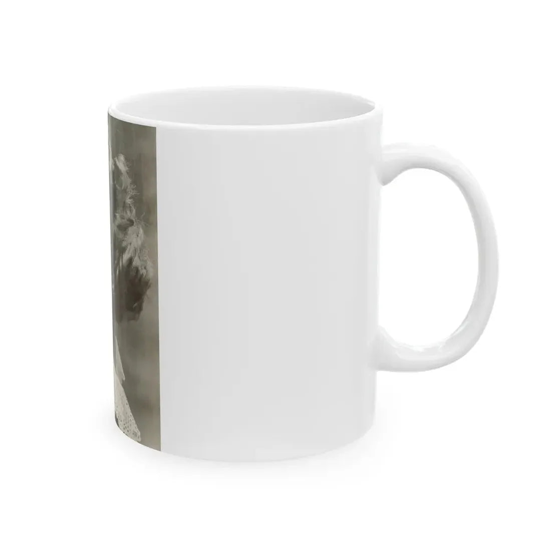 Lori Nelson #222 - Vintage B&W 8x10.5 Photo Glamour Head & Shoulder Shot Circa 1950's (Vintage Female Icon) White Coffee Mug - Go Mug Yourself