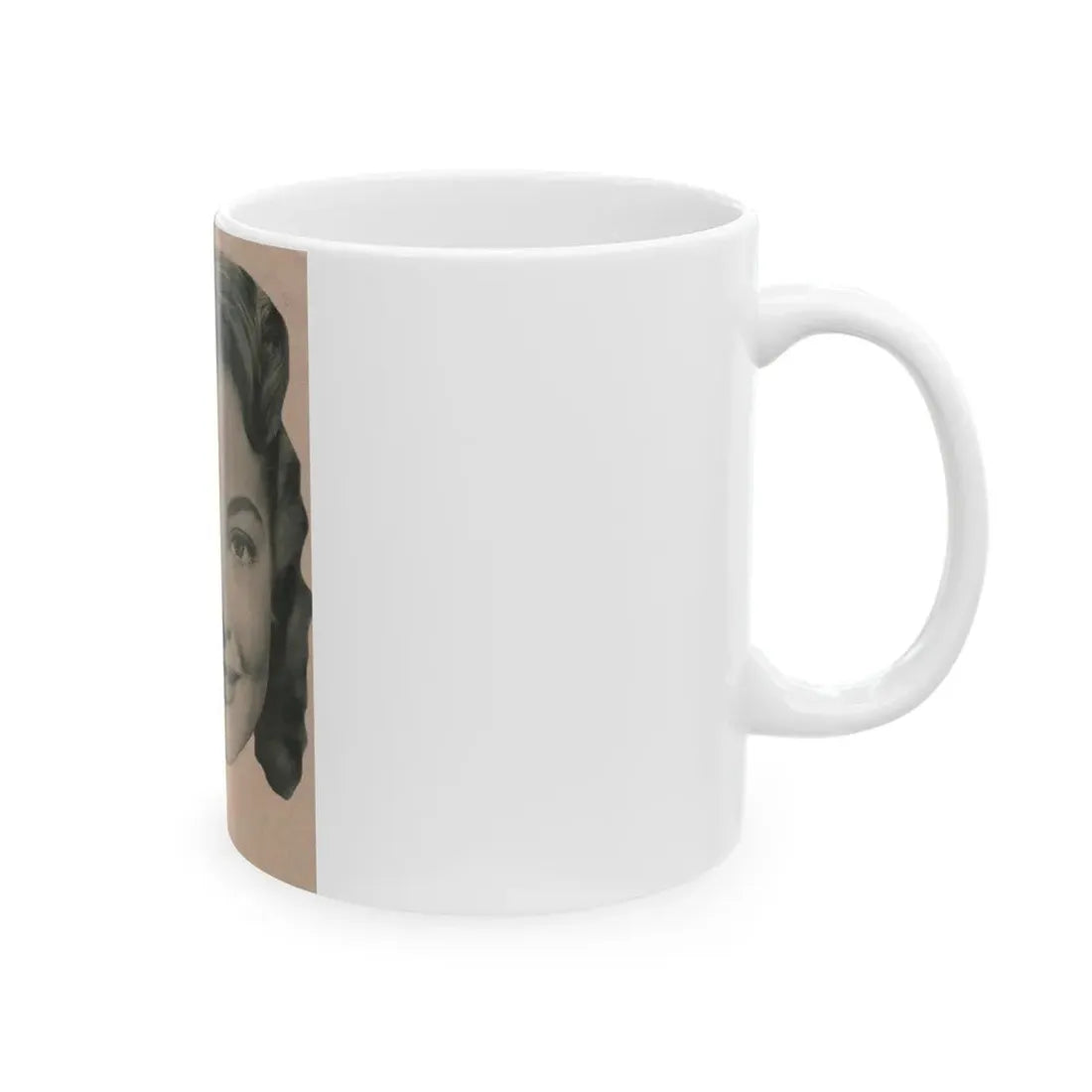 Lori Nelson #226 - Vintage B&W 3.75x5 Head Shot Circa 1950's (Vintage Female Icon) White Coffee Mug - Go Mug Yourself