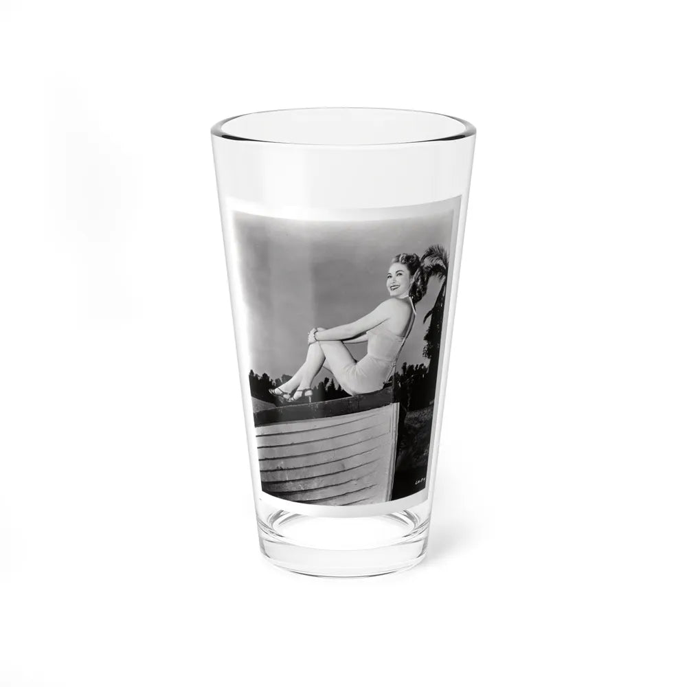 Lori Nelson #231 - Irving Klaw Negative Struck 8x10 1950's 1 Piece Swimsuit Pin-Up Cheesecake Photo (Vintage Female Icon) Pint Glass 16oz 16oz - Go Mug Yourself