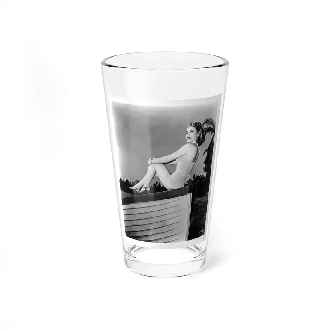 Lori Nelson #231 - Irving Klaw Negative Struck 8x10 1950's 1 Piece Swimsuit Pin-Up Cheesecake Photo (Vintage Female Icon) Pint Glass 16oz 16oz - Go Mug Yourself