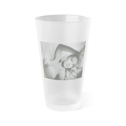 Lori Nelson #232 (Vintage Female Icon) Frosted Pint Glass 16oz 16oz Frosted - Go Mug Yourself