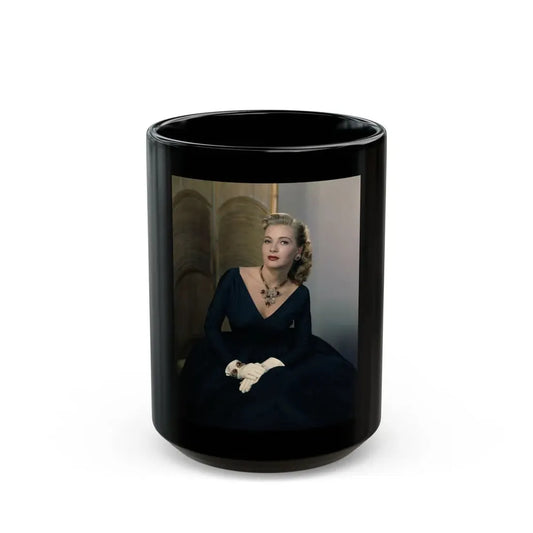 Lori Nelson #233 (Vintage Female Icon) Black Coffee Mug 15oz - Go Mug Yourself