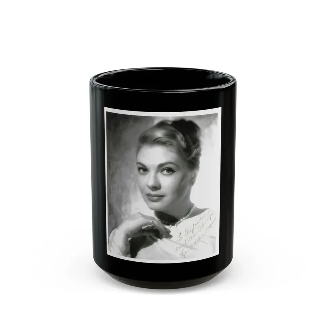 Lori Nelson #234 (Vintage Female Icon) Black Coffee Mug 15oz - Go Mug Yourself