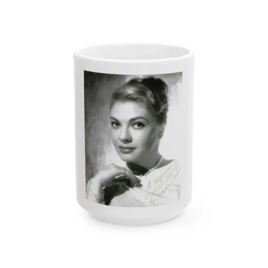 Lori Nelson #234 (Vintage Female Icon) White Coffee Mug 15oz - Go Mug Yourself