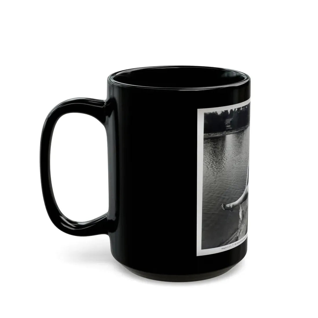 Lori Nelson #236 - 8x10 1-Piece Swimsuit B&W Cheesecake Vintage Pin-Up Photo from 7-11-1952 1 (Vintage Female Icon) Black Coffee Mug - Go Mug Yourself