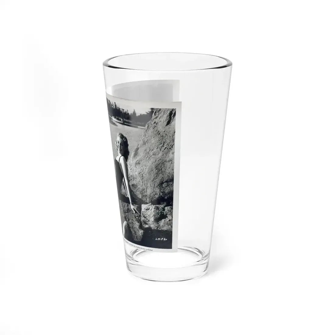 Lori Nelson #236 - 8x10 1-Piece Swimsuit B&W Cheesecake Vintage Pin-Up Photo from 7-11-1952 1 (Vintage Female Icon) Pint Glass 16oz - Go Mug Yourself