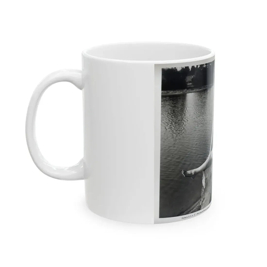 Lori Nelson #236 - 8x10 1-Piece Swimsuit B&W Cheesecake Vintage Pin-Up Photo from 7-11-1952 1 (Vintage Female Icon) White Coffee Mug - Go Mug Yourself