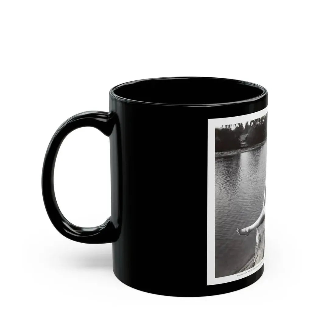 Lori Nelson #236 - 8x10 1-Piece Swimsuit B&W Cheesecake Vintage Pin-Up Photo from 7-11-1952 3 (Vintage Female Icon) Black Coffee Mug - Go Mug Yourself