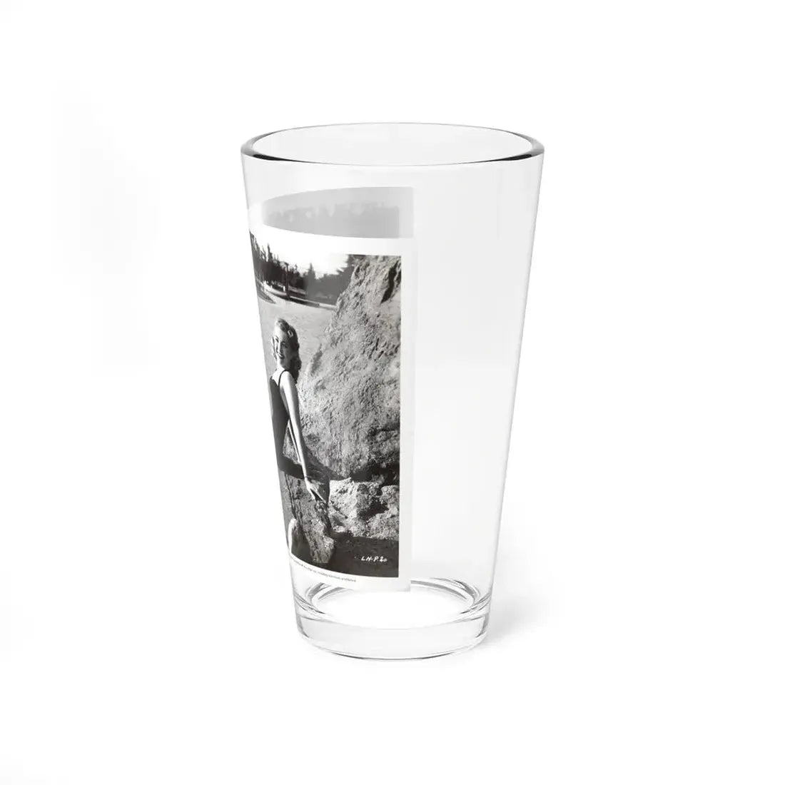 Lori Nelson #236 - 8x10 1-Piece Swimsuit B&W Cheesecake Vintage Pin-Up Photo from 7-11-1952 3 (Vintage Female Icon) Pint Glass 16oz - Go Mug Yourself