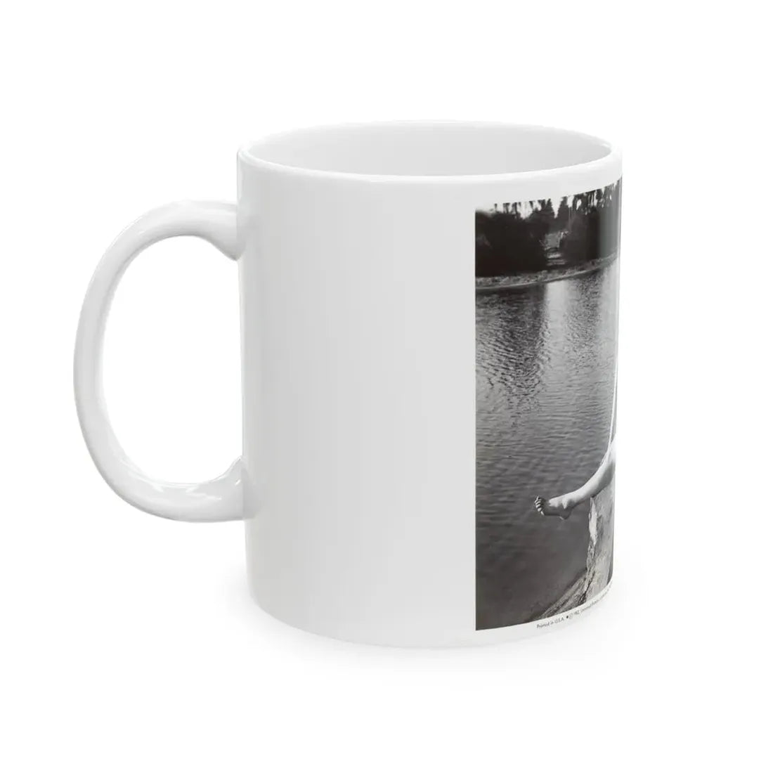 Lori Nelson #236 - 8x10 1-Piece Swimsuit B&W Cheesecake Vintage Pin-Up Photo from 7-11-1952 3 (Vintage Female Icon) White Coffee Mug - Go Mug Yourself