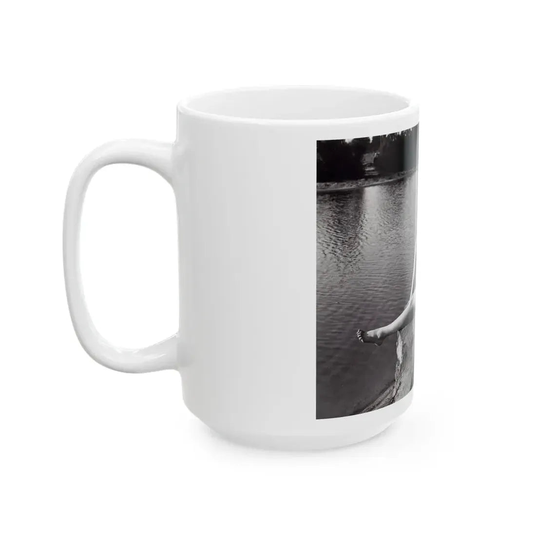 Lori Nelson #236 - 8x10 1-Piece Swimsuit B&W Cheesecake Vintage Pin-Up Photo from 7-11-1952 (Vintage Female Icon) White Coffee Mug - Go Mug Yourself