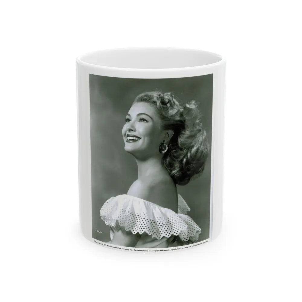 Lori Nelson #32 (Vintage Female Icon) White Coffee Mug-11oz-Go Mug Yourself