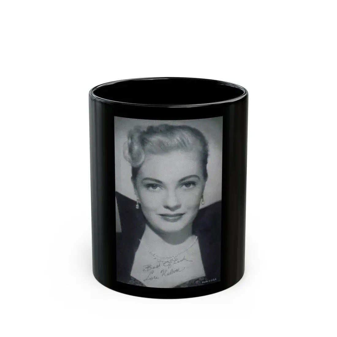 Lori Nelson #39 (Vintage Female Icon) Black Coffee Mug 11oz - Go Mug Yourself