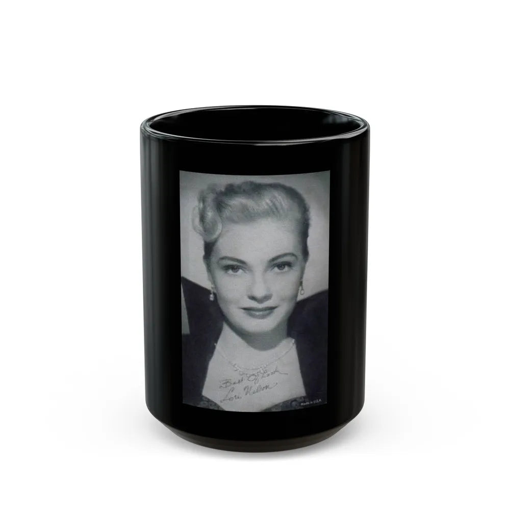 Lori Nelson #39 (Vintage Female Icon) Black Coffee Mug-15oz-Go Mug Yourself