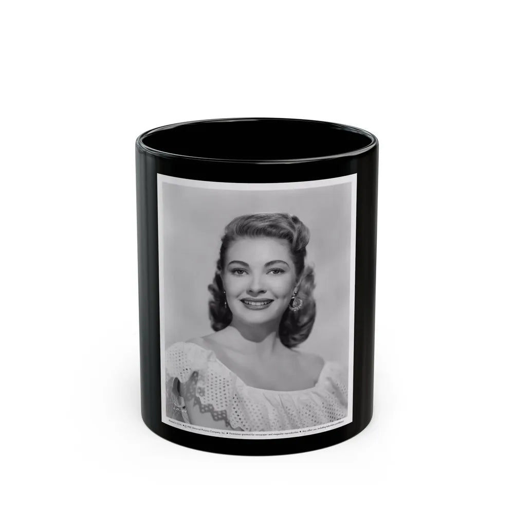 Lori Nelson #40 (Vintage Female Icon) Black Coffee Mug-11oz-Go Mug Yourself