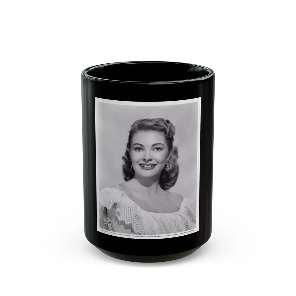 Lori Nelson #40 (Vintage Female Icon) Black Coffee Mug-15oz-Go Mug Yourself