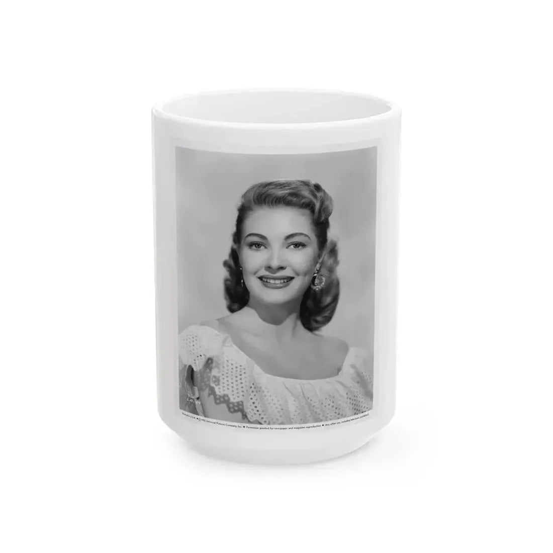 Lori Nelson #40 (Vintage Female Icon) White Coffee Mug 15oz - Go Mug Yourself
