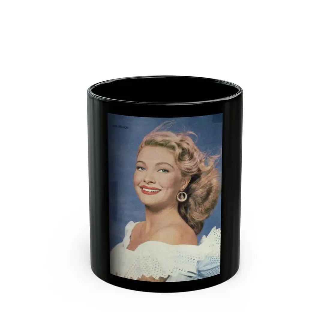 Lori Nelson #51 (Vintage Female Icon) Black Coffee Mug 11oz - Go Mug Yourself