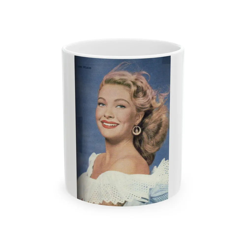 Lori Nelson #51 (Vintage Female Icon) White Coffee Mug-11oz-Go Mug Yourself