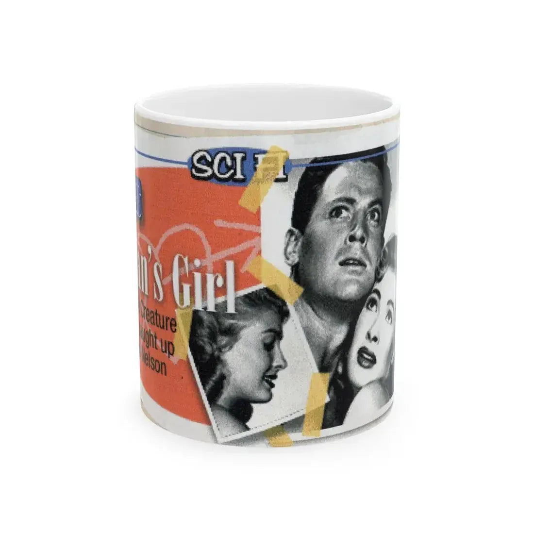 Lori Nelson #53 - Printed & Scanned (Vintage Female Icon) White Coffee Mug 11oz - Go Mug Yourself