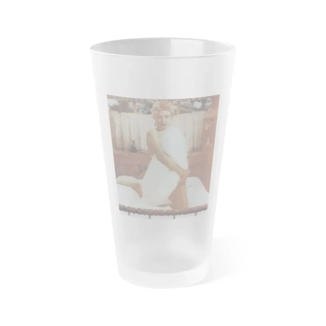 Lori Nelson #56 (Vintage Female Icon) Frosted Pint Glass 16oz 16oz Frosted - Go Mug Yourself