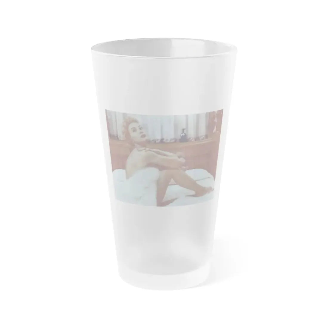 Lori Nelson #57 (Vintage Female Icon) Frosted Pint Glass 16oz 16oz Frosted - Go Mug Yourself