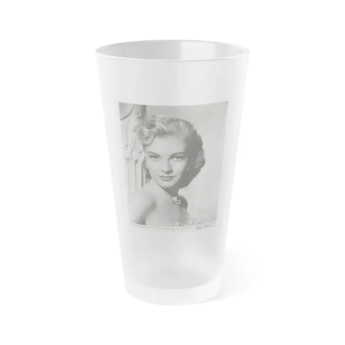 Lori Nelson #59 - Printed & Scanned (Vintage Female Icon) Frosted Pint Glass 16oz 16oz Frosted - Go Mug Yourself