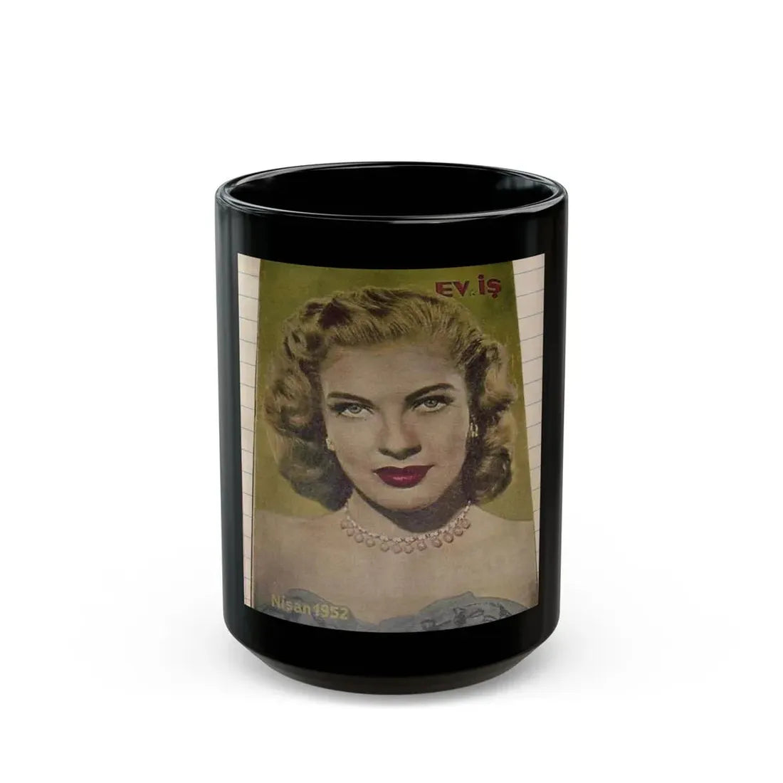 Lori Nelson #60 - Mag. Cover (Vintage Female Icon) Black Coffee Mug 15oz - Go Mug Yourself