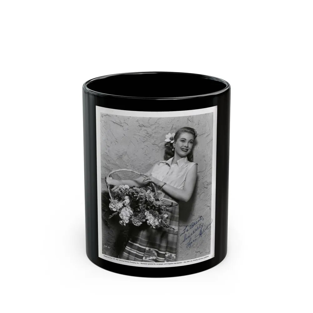 Lori Nelson #74 (Vintage Female Icon) Black Coffee Mug-11oz-Go Mug Yourself